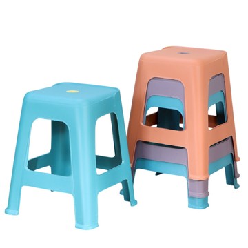 LOGIS "4入組" 多彩堆疊凳 塑膠椅 餐桌椅 3色【CT-HX4】紫