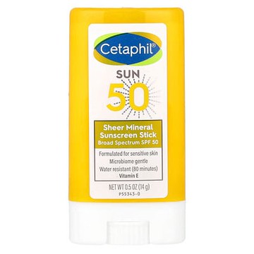 Cetaphil, 全粹礦物質抗曬棒，SPF 50，0.5 盎司（14 克）