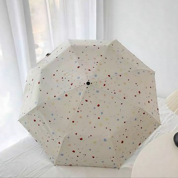 台灣出貨 簡約奶油潑墨雨傘 晴雨兩用 黑膠防曬紫外線 太陽傘 自動傘 防曬 抗風 自動傘 防曬傘 自動傘 摺疊傘 傘