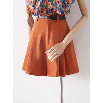 高腰壓褶闊腿短褲女裝2025夏季新款港味復古寬松顯瘦小眾休閑褲子