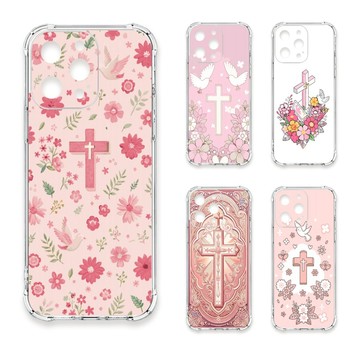iPhone Air 殼 TRON iPhone Air 十字架粉色系 四角防摔 軟殼 手機殼