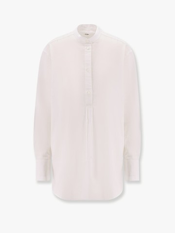 Stand collar organic cotton shirt - TOTEME - gender_Woman