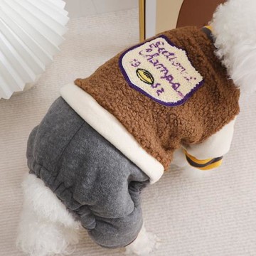 狗狗衣服秋款泰迪比熊博美奶狗幼犬冬裝寵物四腳衣保暖背帶褲秋季