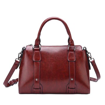 Sp house 真皮女款大容量 波士頓包 手提包 斜背包 側肩包(5色寸可選)