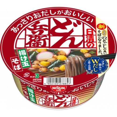 日清のあっさりおだしがおいしいどん兵衛 揚げ玉そば 70g×12個