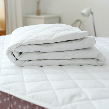 台灣製/緩水汙設計戀香mit純白宣言平單式透氣保潔墊- 雙人加大