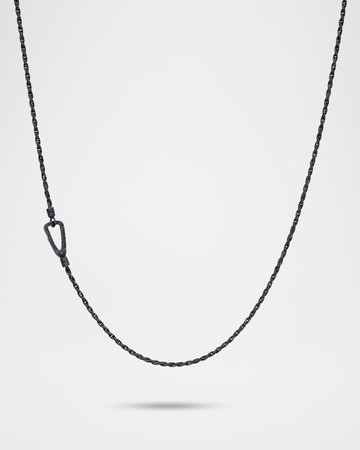 Men's Ulysses Oxidized Sterling Silver Rope Chain Necklace, 20.5"L