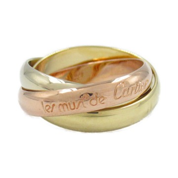 【二手名牌BRAND OFF】Cartier 卡地亞 18K 三色三金 Trinity 三環戒指 #49