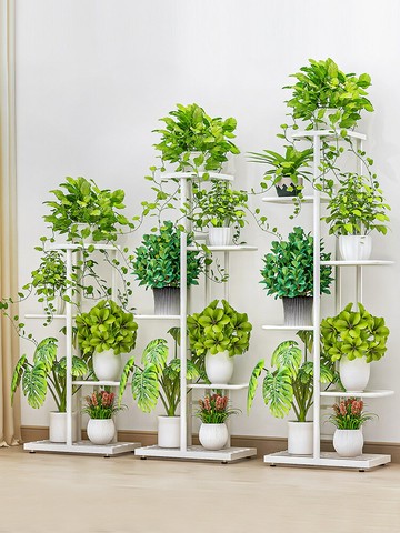 公司貨免運 附發票 花架子客廳室內家用陽臺置物架多層鐵藝綠蘿植物擺放花盆架落地式-快速出貨