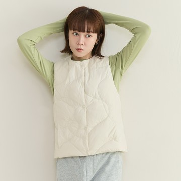 a la sha 動物線條躲貓貓羽絨背心