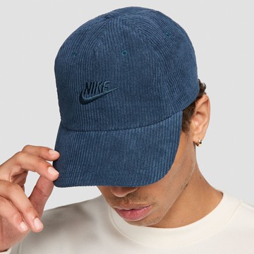 NIKE U NK CLUB CAP U CB CORD F24 L 帽子 燈心絨 藍-HF8919478