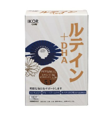IKOR 日本醫珂 知視嘉 葉黃素DHA膠囊食品30粒/盒玉米黃素、蝦紅素、藍莓、DHA