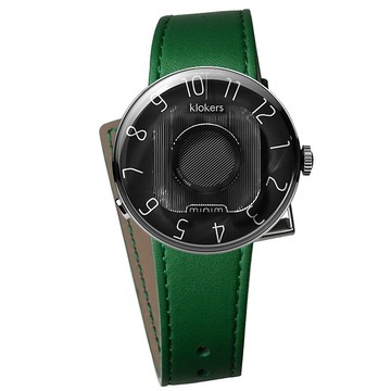 KLOK-08-M2 石墨黑色錶頭+單圈皮革錶帶