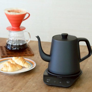 日本【Siroca】電子溫控電熱壺 手沖壺 SK-D1710(黑) 黑色