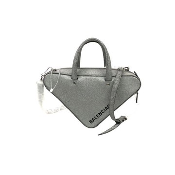 balenciaga灰色三角肩背小包