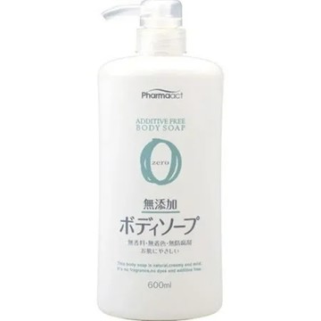日本【 熊野油脂】 PharmaACT無添加按壓式沐浴乳600ml