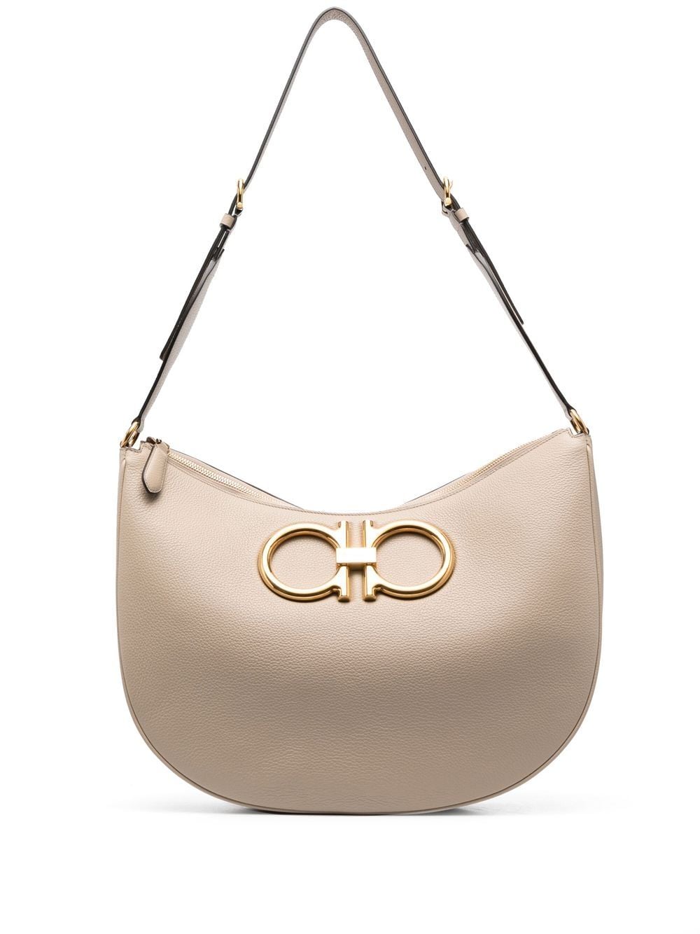 Ferragamo - Gancini-logo leather shoulder bag - women - Calf Leather - One Size - Neutrals