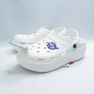 NASA NA100500 防滑Q彈厚底洞洞鞋 拖鞋 防水 防滑設計 果凍膠鞋底 白【iSport愛運動】