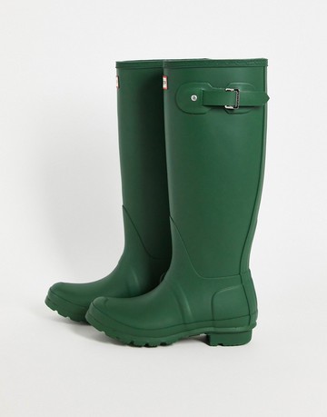 Hunter Original tall wellington boots in hunter green