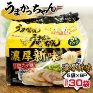 うまかっちゃん 濃厚新味 合計30袋（5袋×6P）ラーメン とんこつ 袋ラーメン　TY023