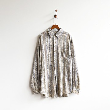 【蛋植物古著】雲彩圖騰寬鬆印花古著襯衫