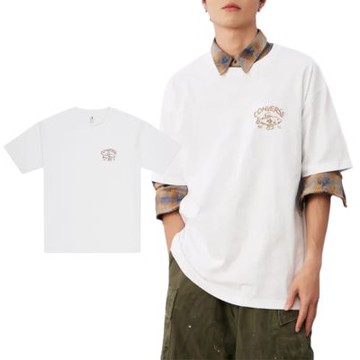Converse Comercial Graphic Tee 短袖 男款 白色 刺繡 寬鬆 10028727-A01