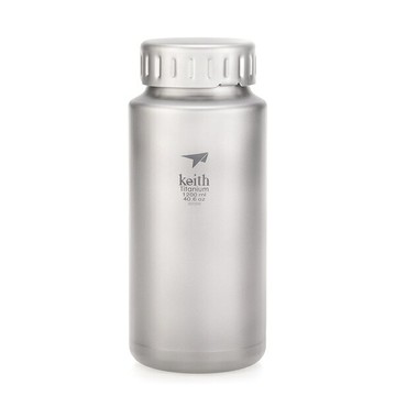 ├登山樂┤Keith鎧斯 純鈦寬口運動水壺鈦保鮮罐1200ml 附可拆背帶水壺包 Ti3036