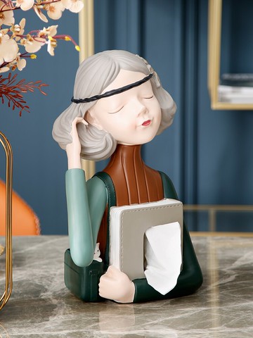 現代簡約裝飾紙巾盒擺件客廳輕奢家用茶幾抽紙盒創意多功能收納盒