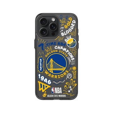 iPhone 15 Pro Max Clear 酷墨灰 - NBA - 塗鴉系列-金州勇士 Golden State Warriors - Graffiti
