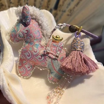 🚀隔日達出 優選直營🚚馬年自制作創意刺繡宋錦小馬掛飾手工diy材料包送女友禮物