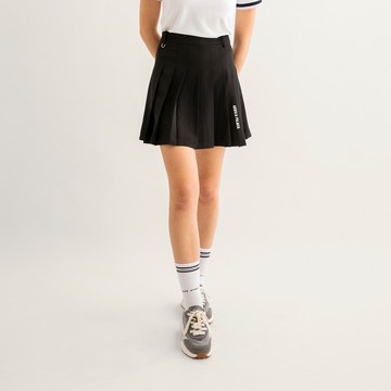 【Casual Sports】女裝-顯瘦A字百褶短褲裙-黑色