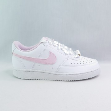 NIKE IB6652101 女休閒鞋 W Court Vision Low LE 白x泡沫粉【iSport愛運動】