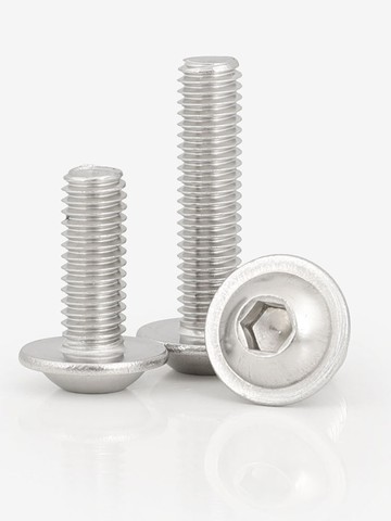 M3M4M5M6M8M10 304不銹鋼大頭圓頭帶墊內六角螺絲法蘭面螺釘螺栓