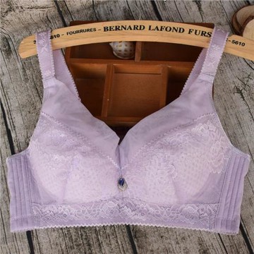 新款超薄無鋼圈胸罩全罩杯大胸顯小聚攏文胸調整型無海綿內衣BC杯