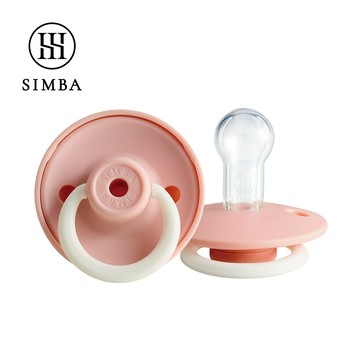 Simba扭扭圓型夜光安撫奶嘴(草莓慕斯)
