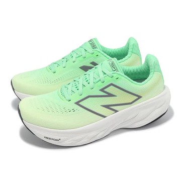 New Balance 慢跑鞋 1080 V14 D 女鞋 寬楦 灰 綠 緩衝 輕量 休閒 運動鞋 NB W1080F14-D