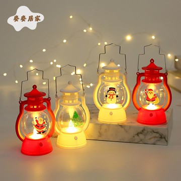 圣誕節小馬燈 小夜燈 手提小油燈 幼兒園兒童圣誕節禮物烘焙裝飾擺件[PP0505062]