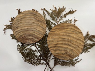 台灣杉瑪莎花木紋大型杯墊-手作溫度/木質清香芬芳