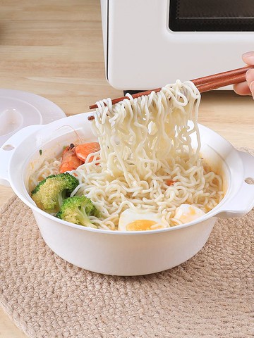 進口泡面碗帶蓋微波爐煮面湯碗學生宿舍餐盤沙拉碗水果碗飯盒