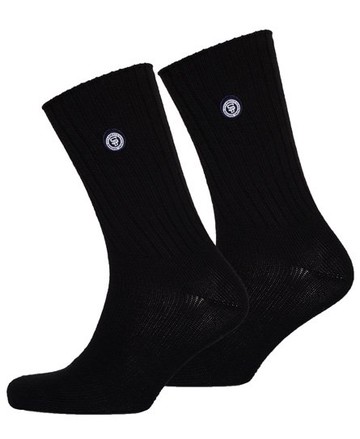 Superdry Men's Men's SD University Socks Double Pack Black / Black/black - Size: 1SIZE