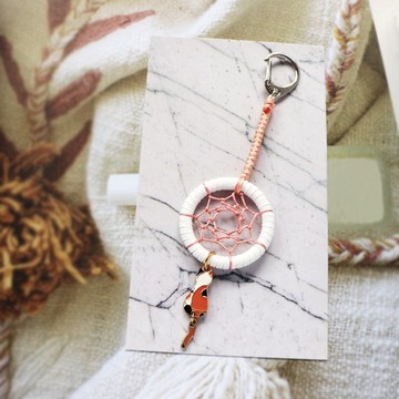 【限量】嗨嗨小橘貓丨禮物 手工編織 捕夢網 Dreamcatcher 吊飾