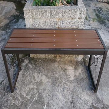 鐵製塑木長板凳