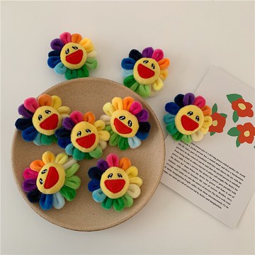 網紅同款彩色太陽花胸針可愛ins潮人個性韓國百搭七彩花掛件飾品