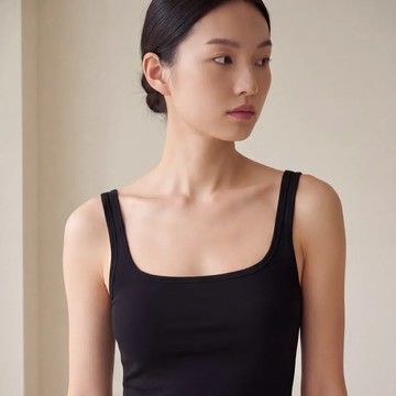 BEBE SILK  真絲混紡方領 Bratop - 天藍色-M