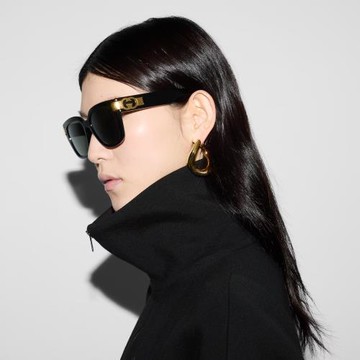 【GUCCI 古馳】方形膠框太陽眼鏡(GG1690SK-001 GG LOGO 系列)