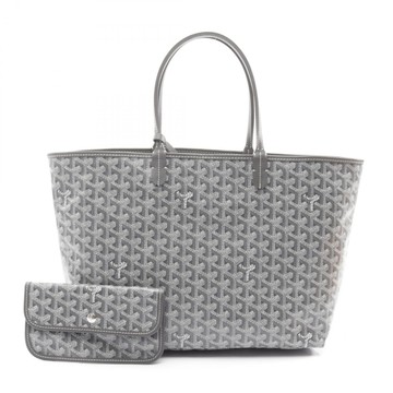 GOYARD 高雅德 灰色 Goyardine帆布 Saint Louis PM 肩背包 【二手名牌BRAND OFF】