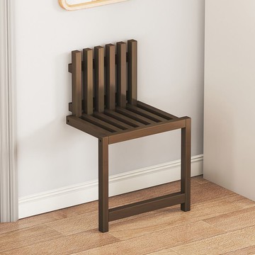 折疊入戶實木換鞋壁掛式穿鞋家用門口隱形極窄掛墻玄關折疊椅超薄