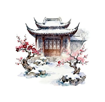 大雪紛飛 PET 紙膠帶