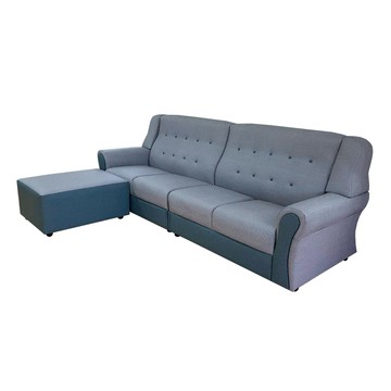 【KIKY】巴比諾貓抓皮雙色L型沙發