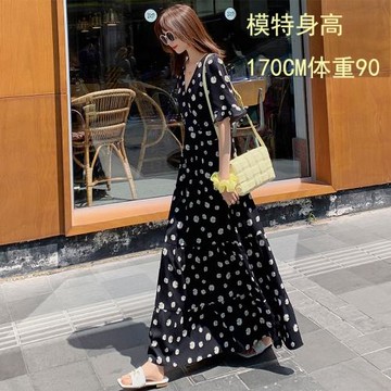 高個子女裝170拖地連衣裙子到腳踝超長裙超仙氣質夏季175女生及踝